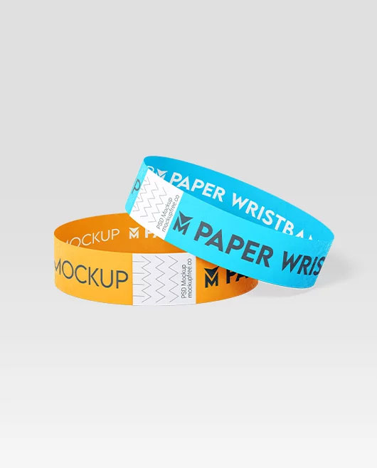 Three Festival Wristband Mockups