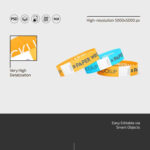 Three Festival Wristband Mockups