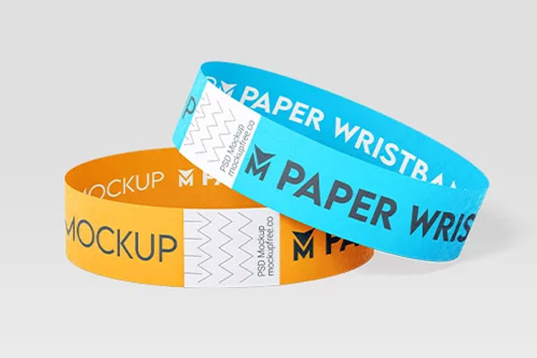 Three Festival Wristband Mockups