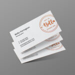 Three Floating Business Cards Mockup