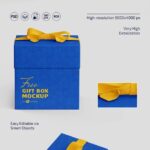 Three Gift Box with a Bow on Top Mockups
