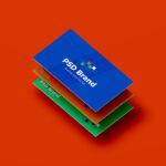 Three Gravity Brand Business Cards Mockup