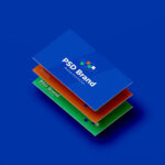 Three Gravity Brand Business Cards Mockup