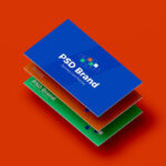Three Gravity Brand Business Cards Mockup