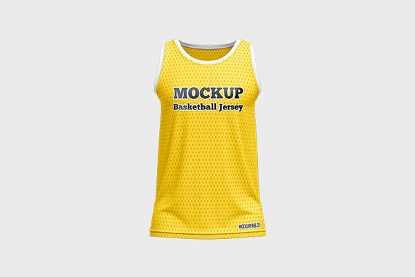 Three Isolated Life-Like Basketball Jersey Mockups