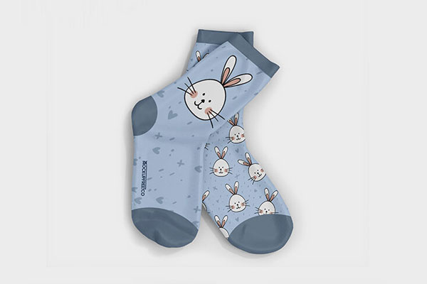 Three Mockups of Couple of Socks