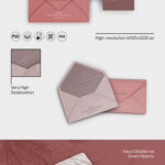 Three Mockups of Gorgeous Envelopes from Different Views