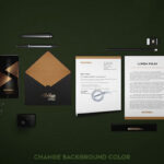 Three Mockups Showcasing Different Stationery Scenes