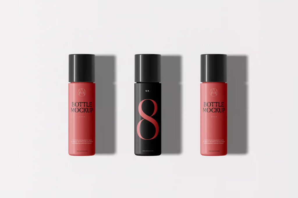 Three Plastic Bottle Mockups