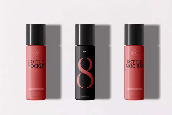 Three Plastic Bottle Mockups