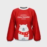 Three Puffy Sweater Mockups from Different Sides