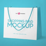 Three Realistic Shopping Bag Mockups with Different Views