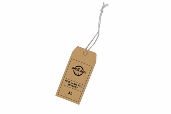 Three Simple Label Tag Mockup