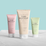 Three Vertical Tube in a Row Mockup