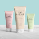Three Vertical Tube in a Row Mockup