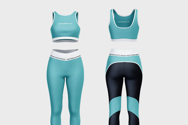 Three Women’s Fitness Outfit Mockups