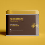 Tin Box Standing in the Front View Mockup