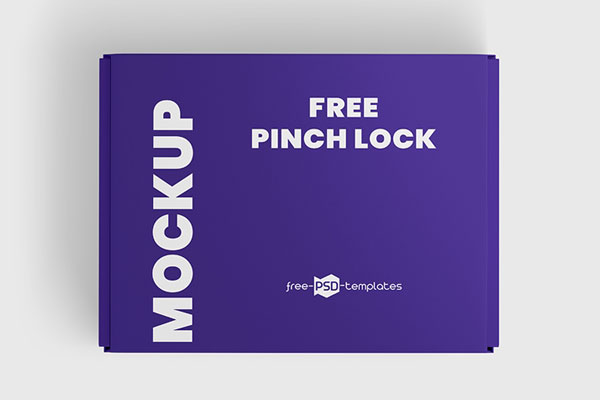 Top and Perspective View of 3 Pinch Lock Box Mockups