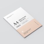 Top and Perspective View of 8 A4 Brochure Mockups