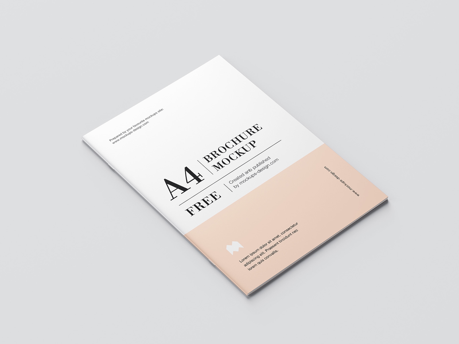 Top and Perspective View of 8 A4 Brochure Mockups FREE PSD