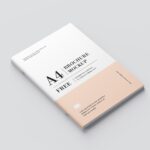 Top and Perspective View of 8 A4 Brochure Mockups