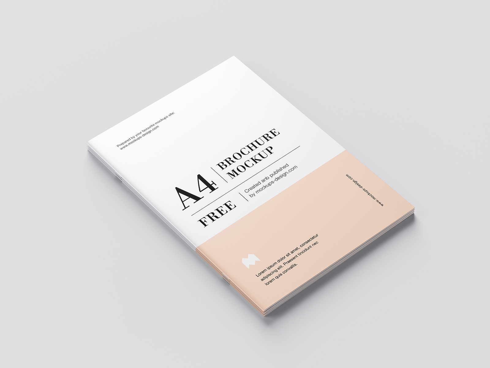 Top and Perspective View of 8 A4 Brochure Mockups FREE PSD