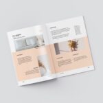 Top and Perspective View of 8 A4 Brochure Mockups