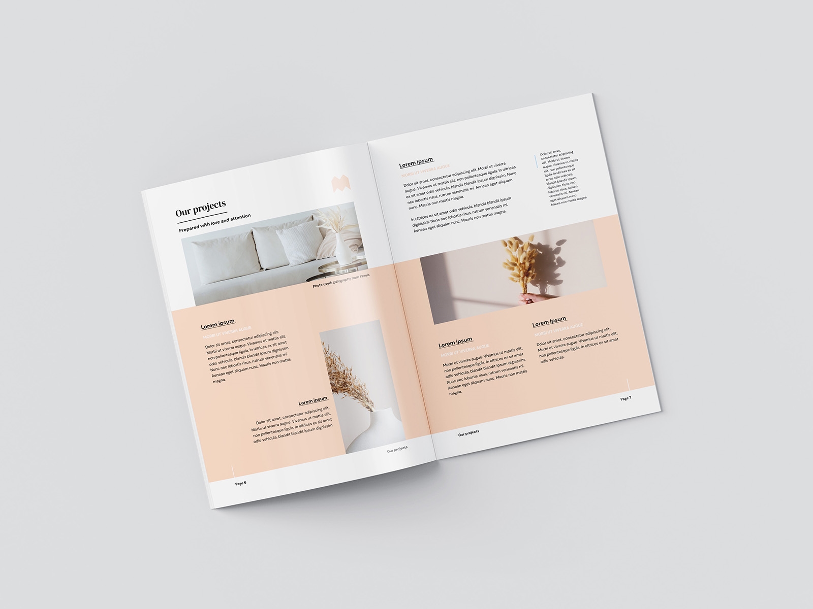 Top and Perspective View of 8 A4 Brochure Mockups FREE PSD