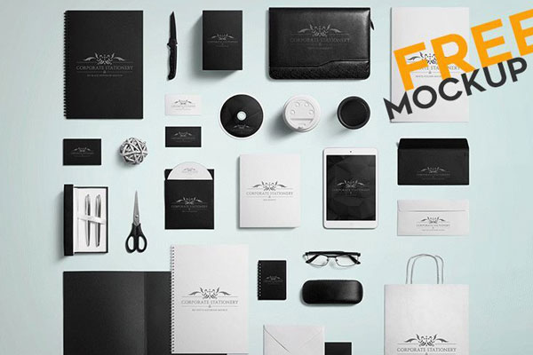 Top and Perspective Views of Three Branding Scene Creator Mockups