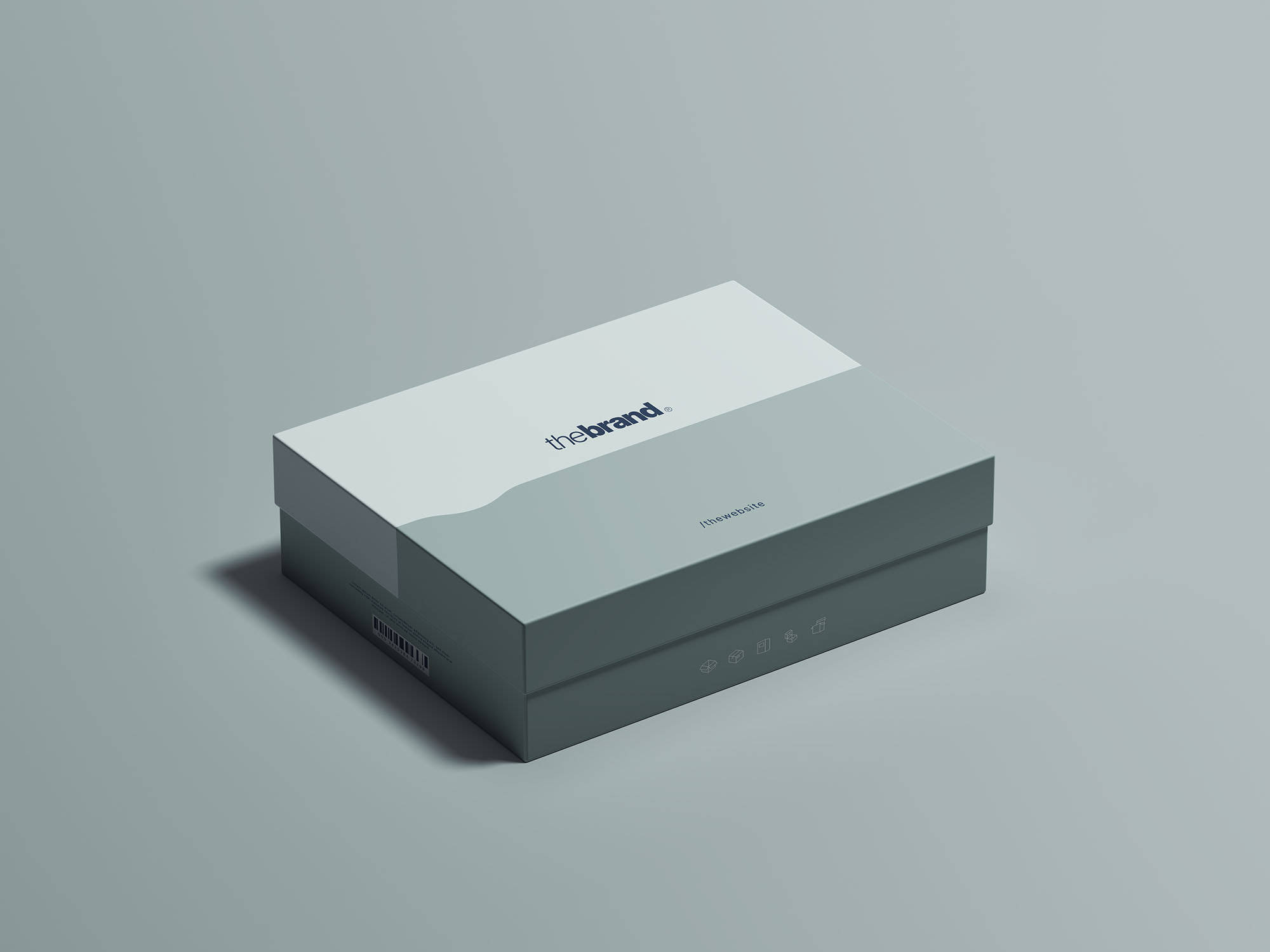 Top Bottom Box Mockup in Perspective Vision FREE PSD