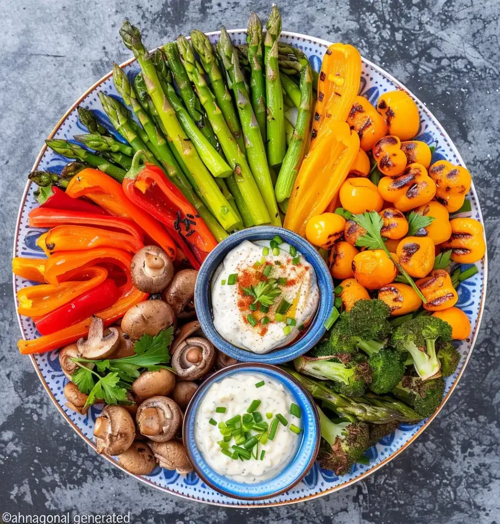 Top-Down Veggie Platter
