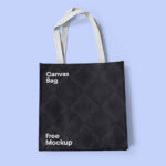 Top Shot of a Canvas Bag Mockup