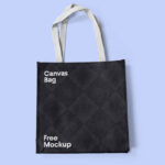 Top Shot of a Canvas Bag Mockup