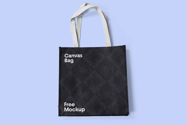Top Shot of a Canvas Bag Mockup