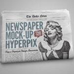 Top Side View of Classic Newspaper Mockup