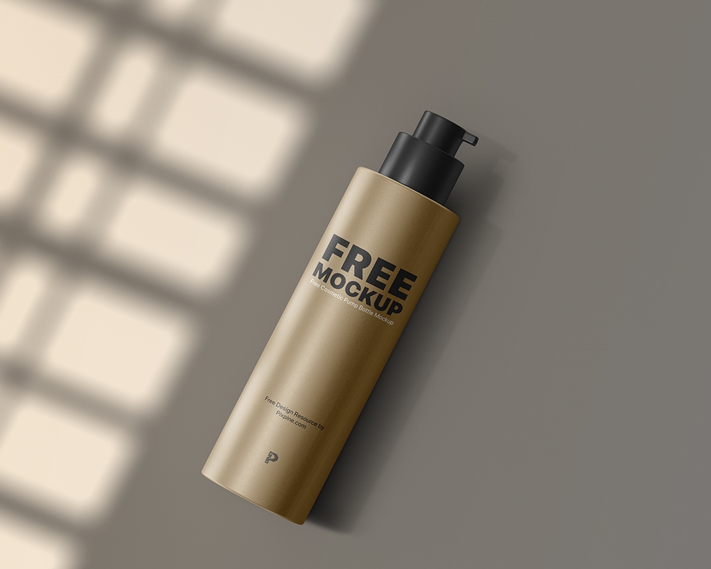 Top Side View of Cosmetic Pump Tube Mockup