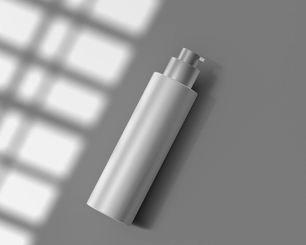 Top Side View of Cosmetic Pump Tube Mockup