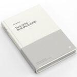 Top Side View of Dust Jacket Book Mockup