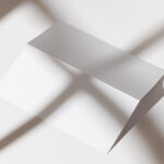 Top Side View of Face-down Bi-Fold Brochure Mockup