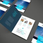 Top Side View of Foldable Brochures Pack Set A4