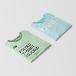 Top Side View of Folded T-shirt Mockups