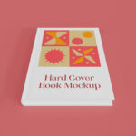 Top Side View of Hardcover Book Mockup