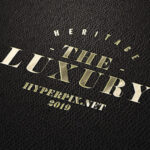 Top Side View of Luxury Logo on Leather Mockup