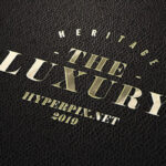 Top Side View of Luxury Logo on Leather Mockup