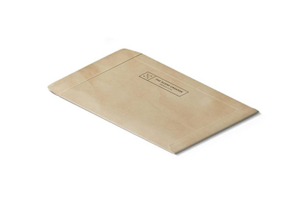 Top Side View of Lying Open Envelope Mockup