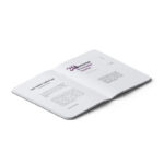 Top Side View of Minimal Open Notepad Mockup