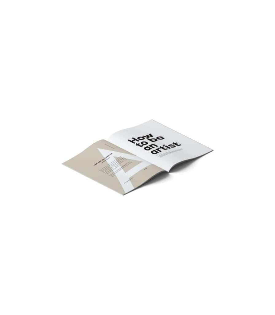 Top Side View of Open Magazine Mockup