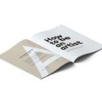 Top Side View of Open Magazine Mockup