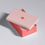 Top Side View of Packaging Shoebox Mockup