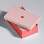 Top Side View of Packaging Shoebox Mockup